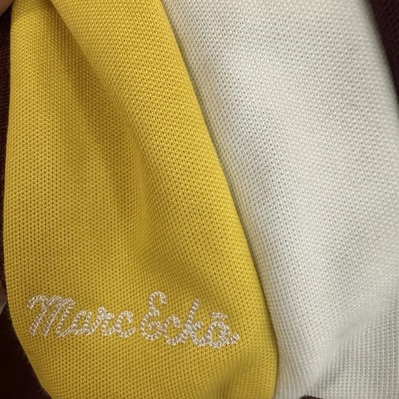 Marc Ecko Track Jacket Men’s Size XL Maroon Yellow White Cut & Sew Line - Picture 5 of 8